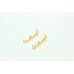 Fashion Hoop Huggies Bali Earrings Yellow Gold Plated 1 line design zircon stone